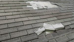 Wind Damage on a Roof